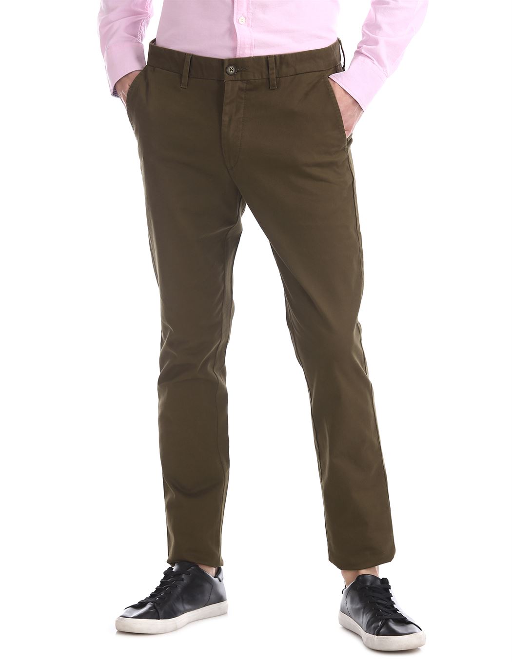 U.S. Polo Assn. Men Brown Casual Trousers